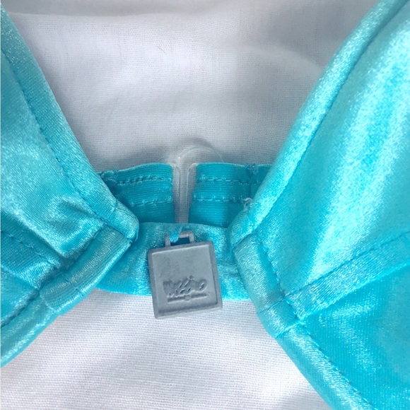 90’s gorgeous mossimo metallic teal bra like bikini top. - Picture 2 of 4